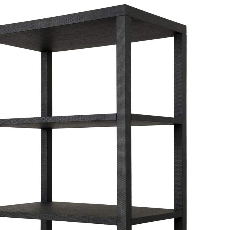 Fiona Bookcase-Black Raffia