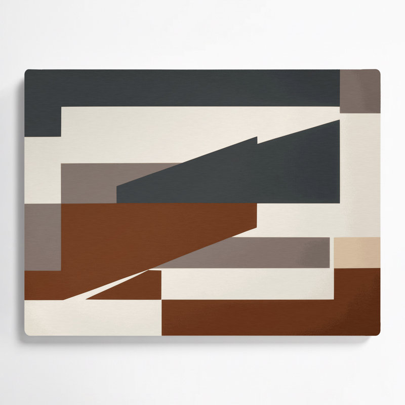 Minimalisme 6, art mural en métal brun, H 11 po x l 14 po