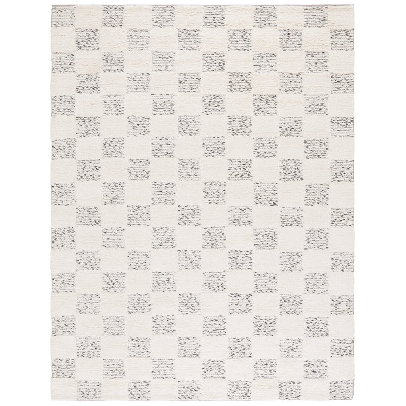Tapis Natura 710 ivoire / noir, Rectangle 8 pi x 10 pi