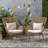 Modern Lounge Chair With Stable Construction And Water- Cushions - Beige & Brown Stylish Seat Metal +