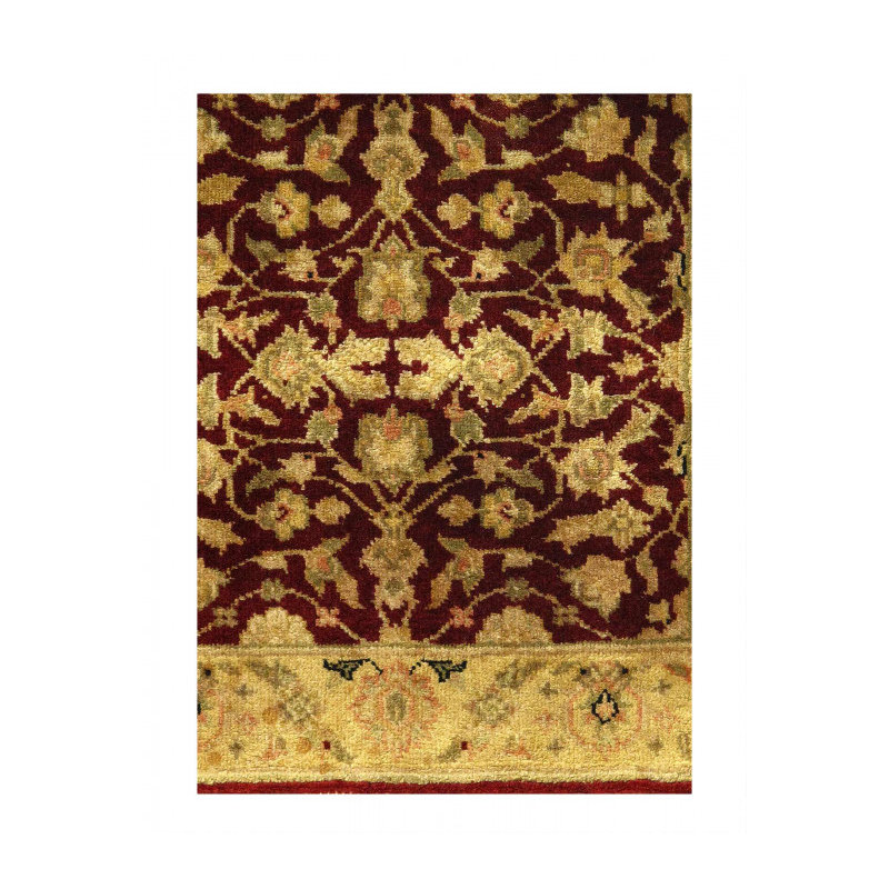 Red Fine Hand Knotted Augra 1'7"X 1'8"