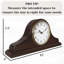 Horloge de cheminée à pile - Horloge de cheminée en bois, chiffres arabes brun foncé