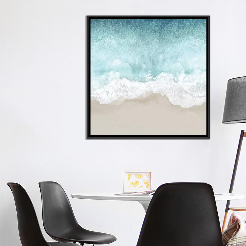 «Ocean Waves II», impression sur toile, H 18 po x l 18 po x P 1,5 po, Toile avec cadre noir