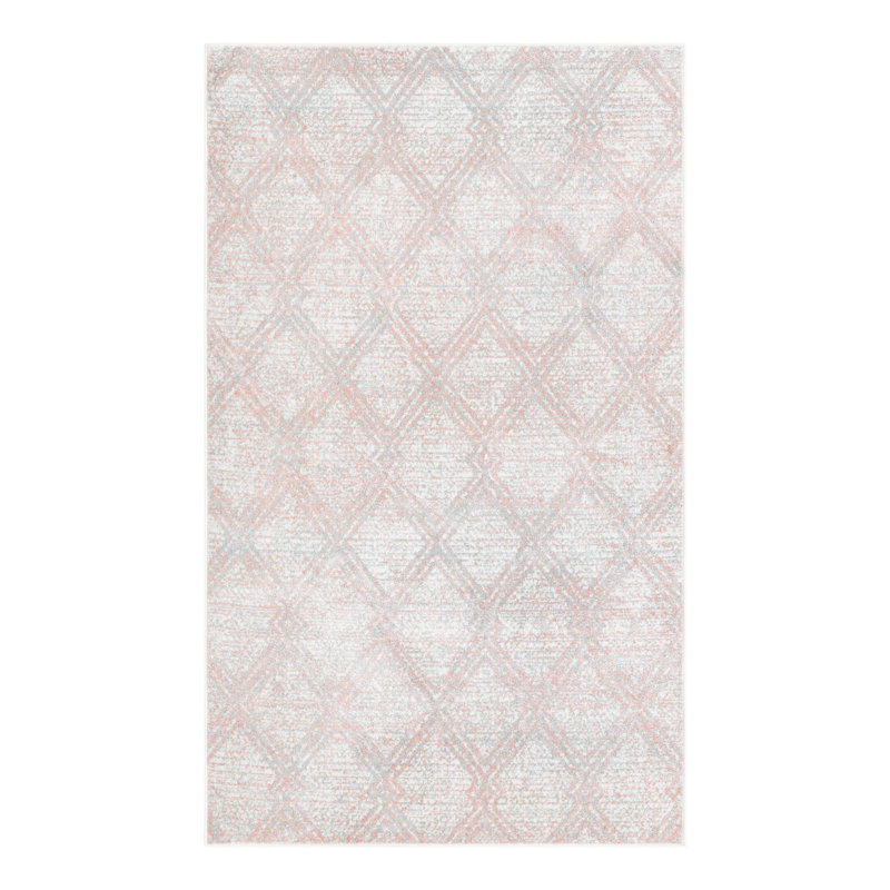 Tapis Langley Street® Modern Trellis Massie, Rectangle 5 pi 3 po x 8 pi, Pink