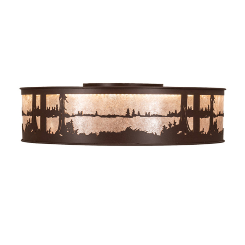 Quiet Pond LED Flush Mount Ceiling Fan
