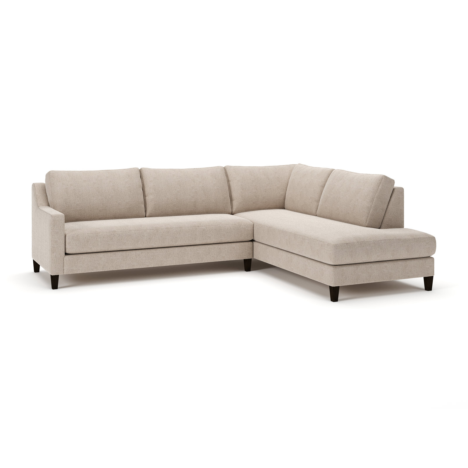 Marlowe Chaise Sectional, Right Hand Facing, Davis Chateau Gray