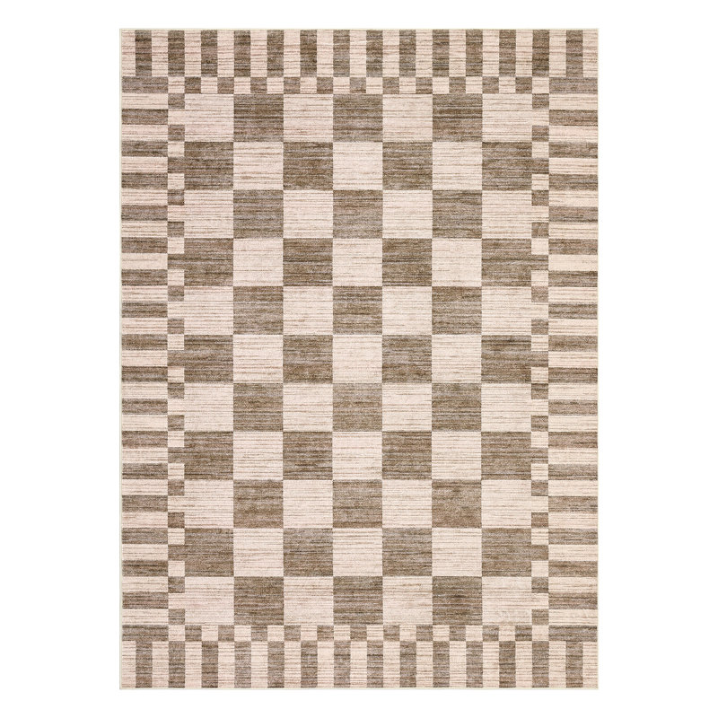 Checkered Rug for Living Room Washable Bedroom Rugs Non Slip Back Modern Classic Area Rug for Kids Boys Bedroom Home Decor Carpet for Dining Room Office