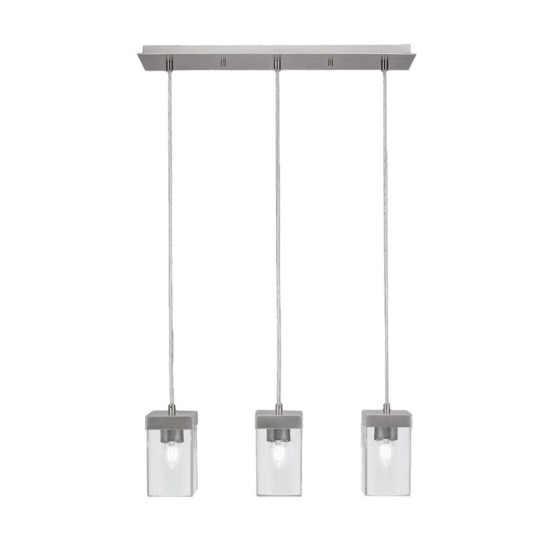 Luminaire suspendu grappe 3 lumières Nouvelle, Graphite, À bulles