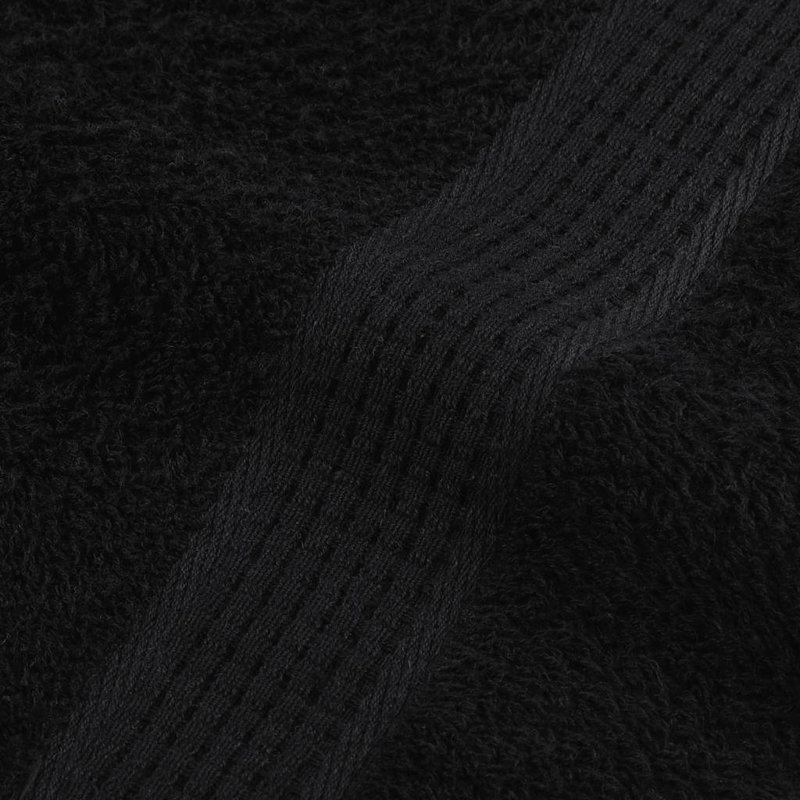 Ressa 100% Cotton Fingertip Towel, Black