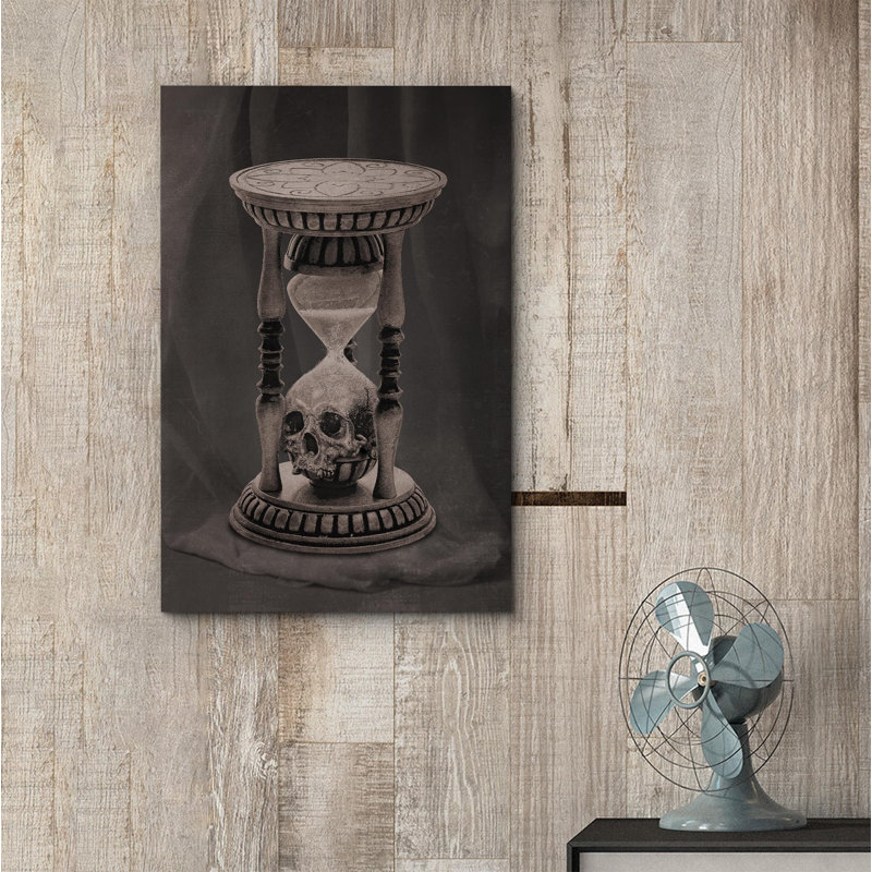 Squelette sous le tabouret, Toile tendue, H 18 po x l 12 po