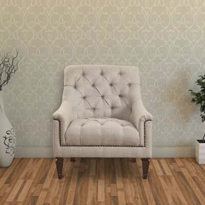 Kivett 33.5"" Wide Tufted Cotton Armchair -  Alcott HillÂ®, F20FB1F9987F40BC8909AB81FF743A5B