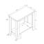 Stratifié, table de bout, deux niveaux, emplacement de la lampe, vaste espace de rangement brun foncé, salon
