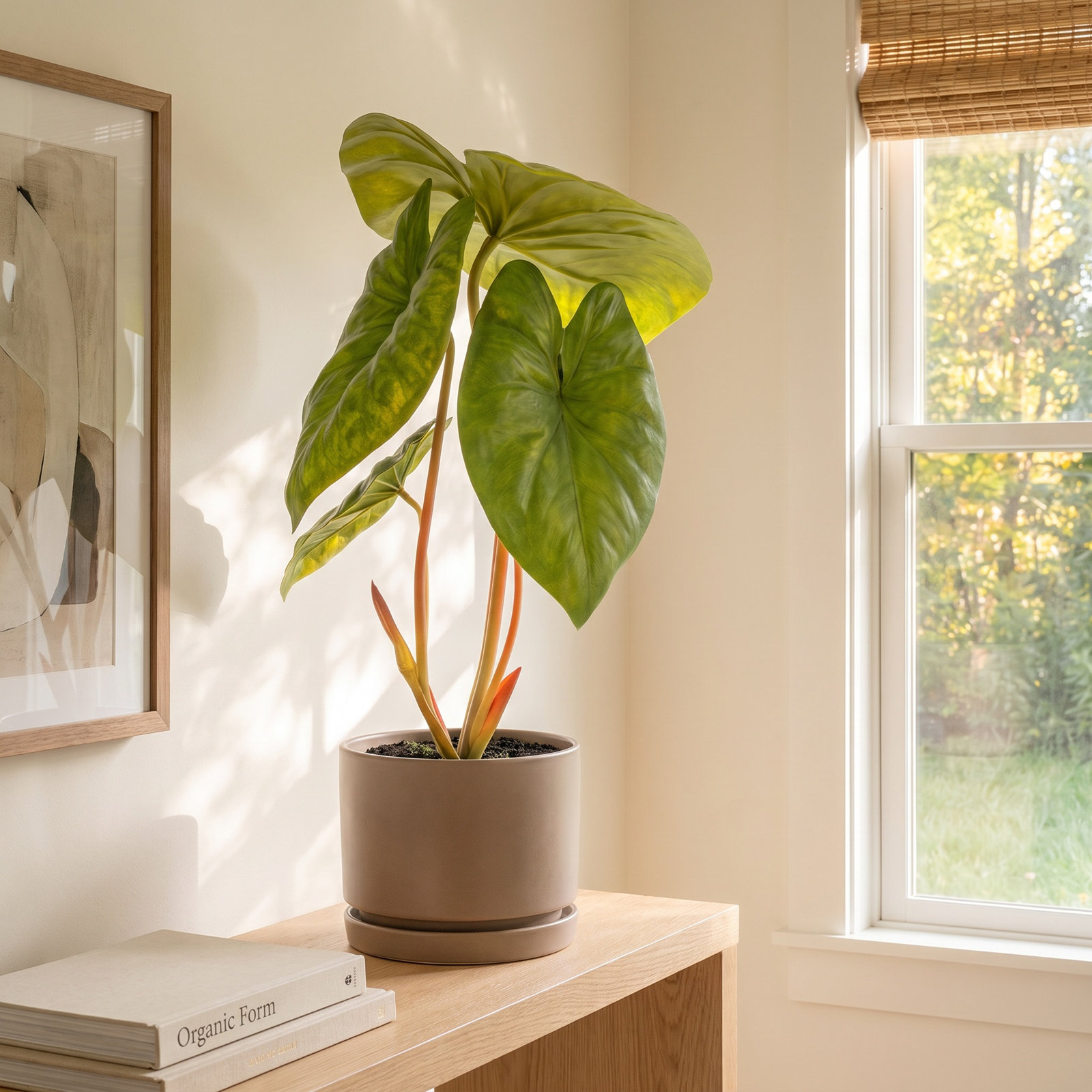 18" Alocasia Acuminata Potted Plant.