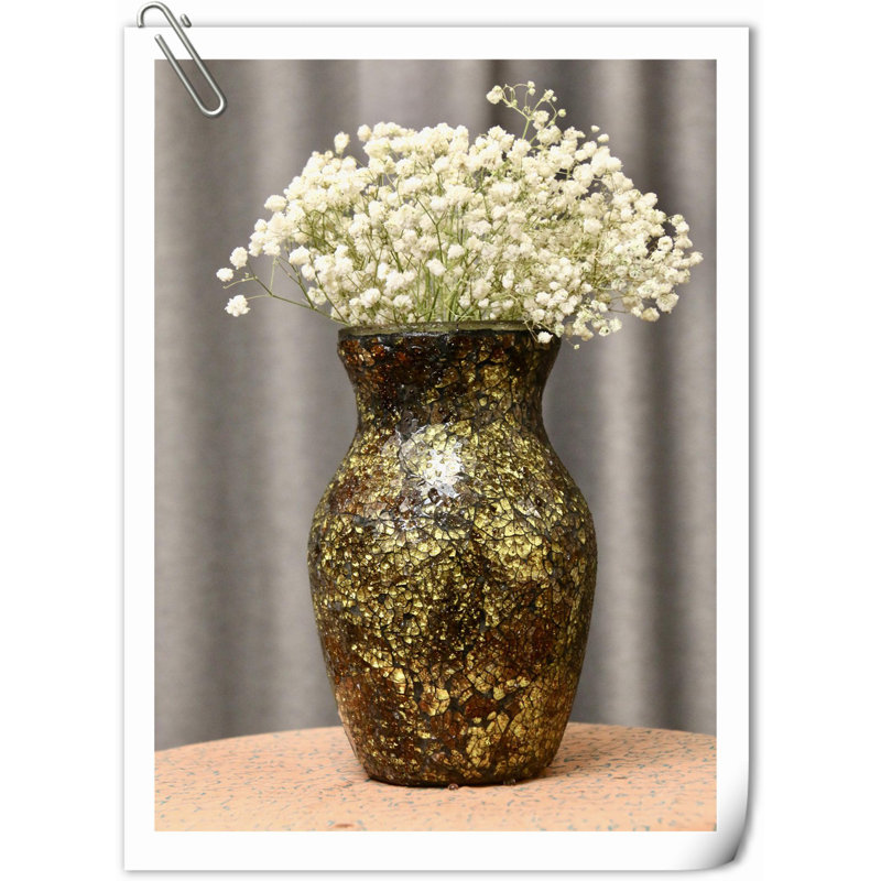 Corringham Ceramic / Porcelain Table Vase, Gold