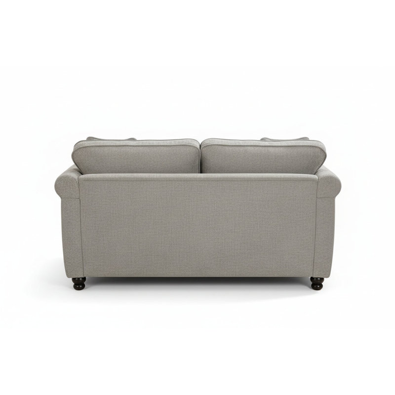 Baldemar 2 Seater Chenille Sofa, Light Grey
