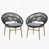 Coussin gris / cadre gris foncé