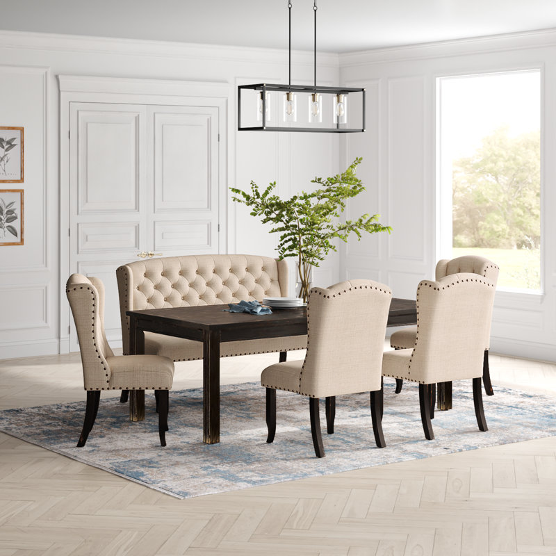Adler Wood 6-Piece Dining Table Set