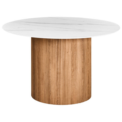 Round Stone Top Dining Table