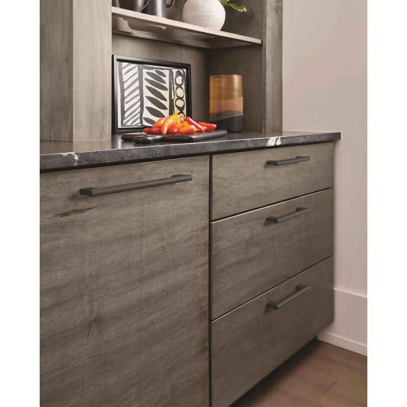 Versa 6-5/16 inch (160mm) Center-to-Center Matte Black Cabinet Pull, 6 5/16", Matte Black, 1