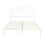 Grand lit Mid-Century moderne en métal blanc-225313711