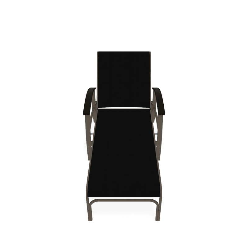 Belle Isle Outdoor Chaise Lounge, Textured Graphite, Black 5D Sunbrella®, Beachwood P40