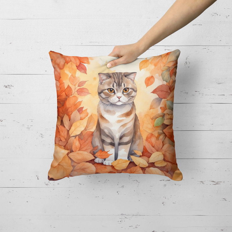 Coussin Scottish Fold, Carré 18 po