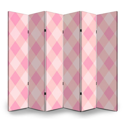 Paravent 6 panneaux à cloisons pliable Argyle