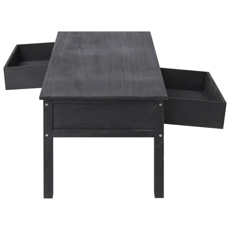 Arkose Solid Wood Four Leg Coffee Table with Storage