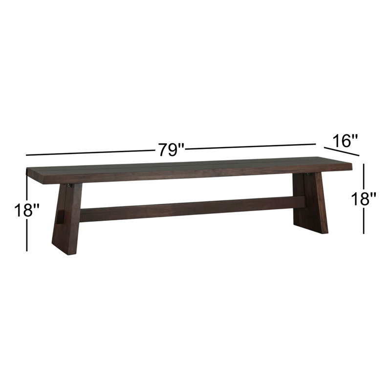 Acadia 79" Bench In Coffee Bean, Brown