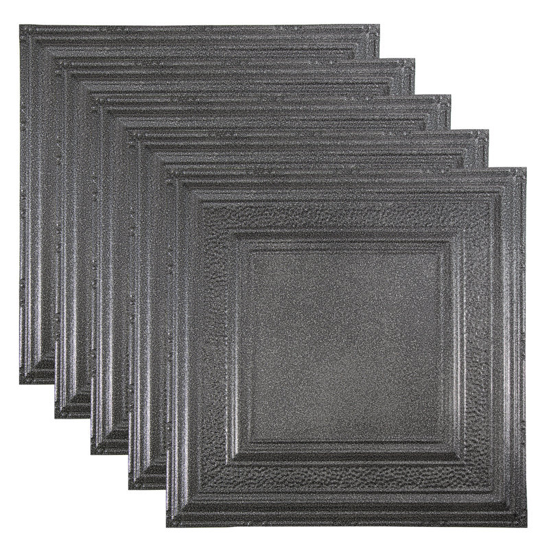Dalle de plafond Great Lakes Tin Milwaukee (lot de 5), Blanc