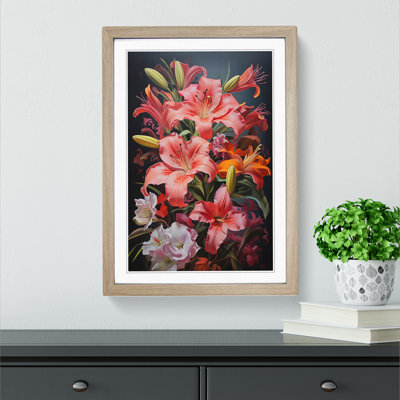 Floral Hard Edge Painting No.2 - Framed Print