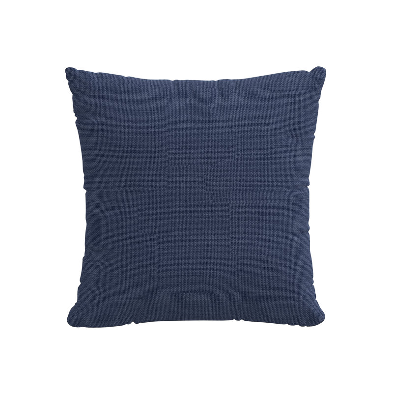 Coussin Crafted, Lin bleu marine duveteux, Plumes