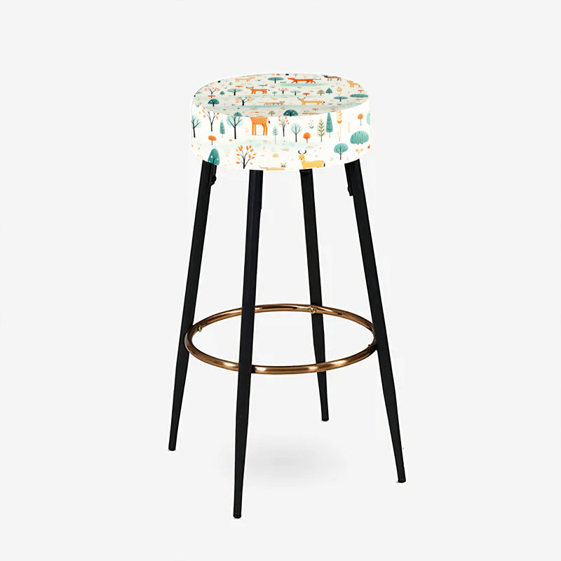 Carshalt - Ensemble de 2 tabourets à imprimé animal