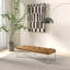 Banc en cuir brun clair Murrin
