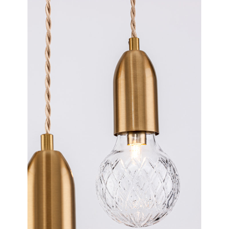  3 - Light Brass Bulb Pendant