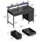 Computer Desk with Monitor Stand & Charging Station, Gaming Desk with LED Lights &  Drawers-567466522-567466501
