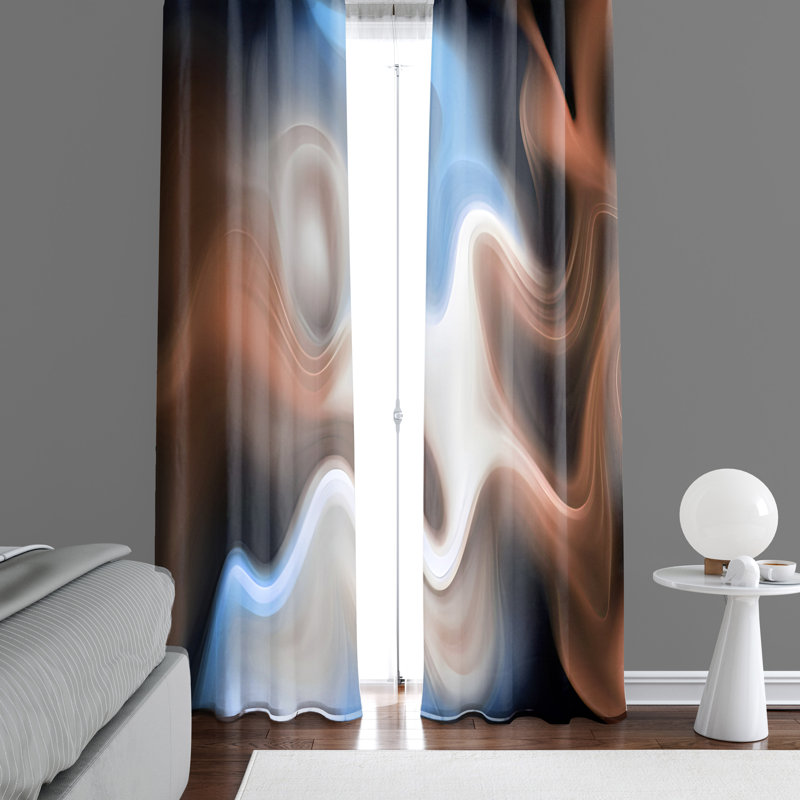 Barkim Semi Sheer Curtain Pair, 20" W x 82" L