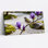 Magnolia mauve et oiseau zen, art mural sur toile tendue, ensemble de 1