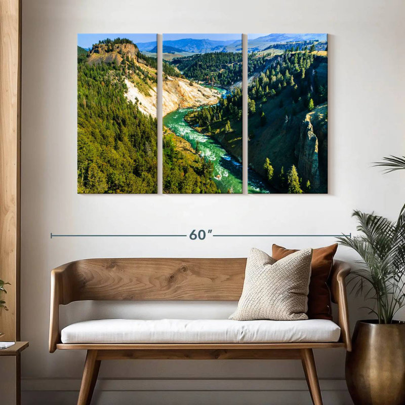 Alvord Rapid Yellowstone River View, H 32 po x l 50 po
