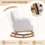 Chaise berçante rembourrée avec repose-pieds Teddy-1783857050