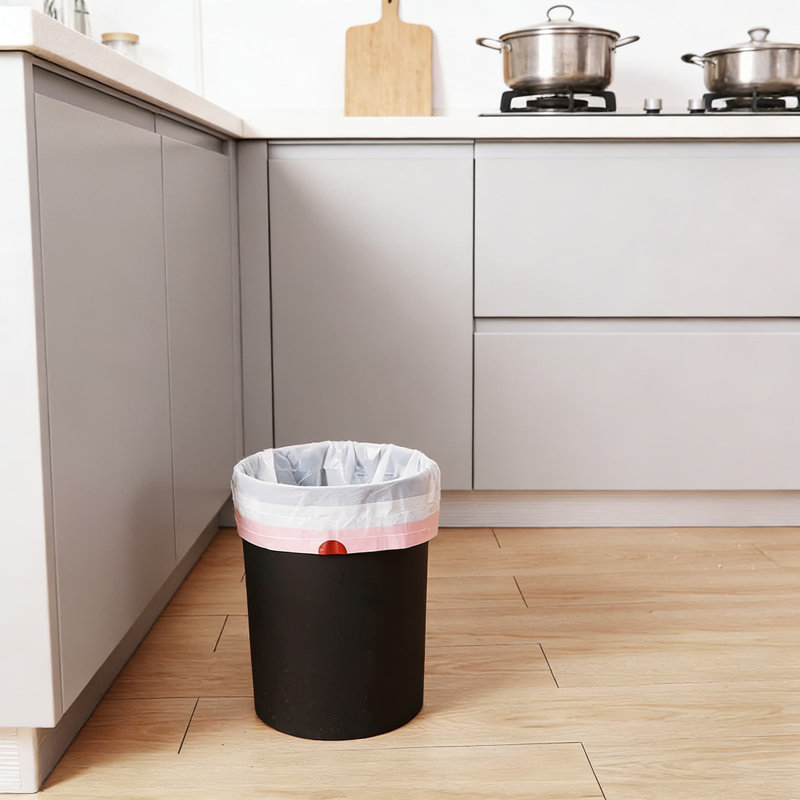 Petits sacs à ordures de 4 gallons avec cordon, sacs à ordures épaissis et extensibles pour poubelles de 2 à 4 gallons dans le bureau, la cuisine ou la salle de bain (100 unités)