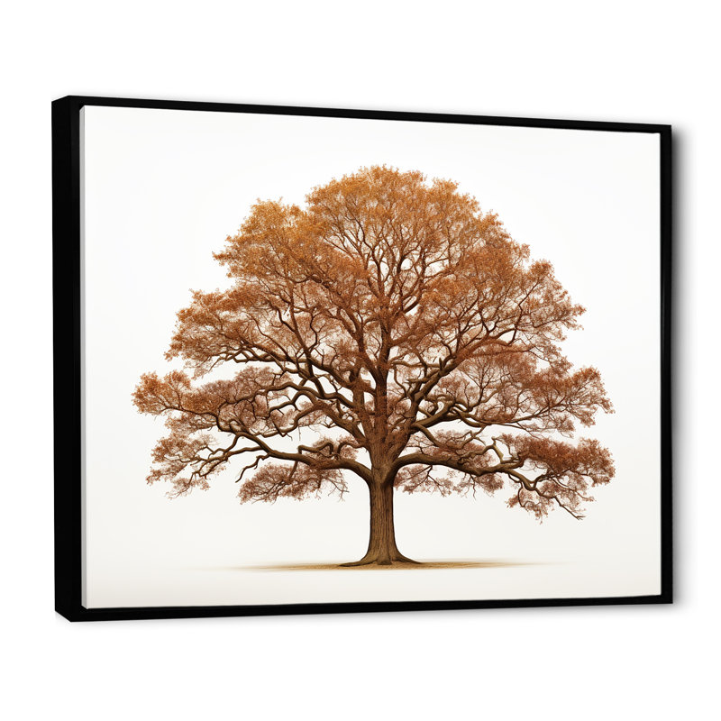 " Brown Oaks Outline II ", Black Floater Framed, 34" H x 44" W x 1.5" D