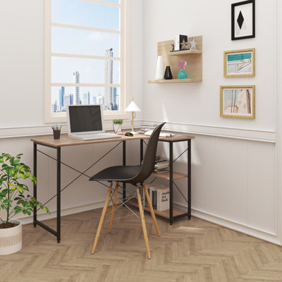 Glynis L-Shaped Steel Computer Desk