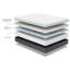 Grand matelas en mousse viscoélastique fendue 12 po Copper Lux