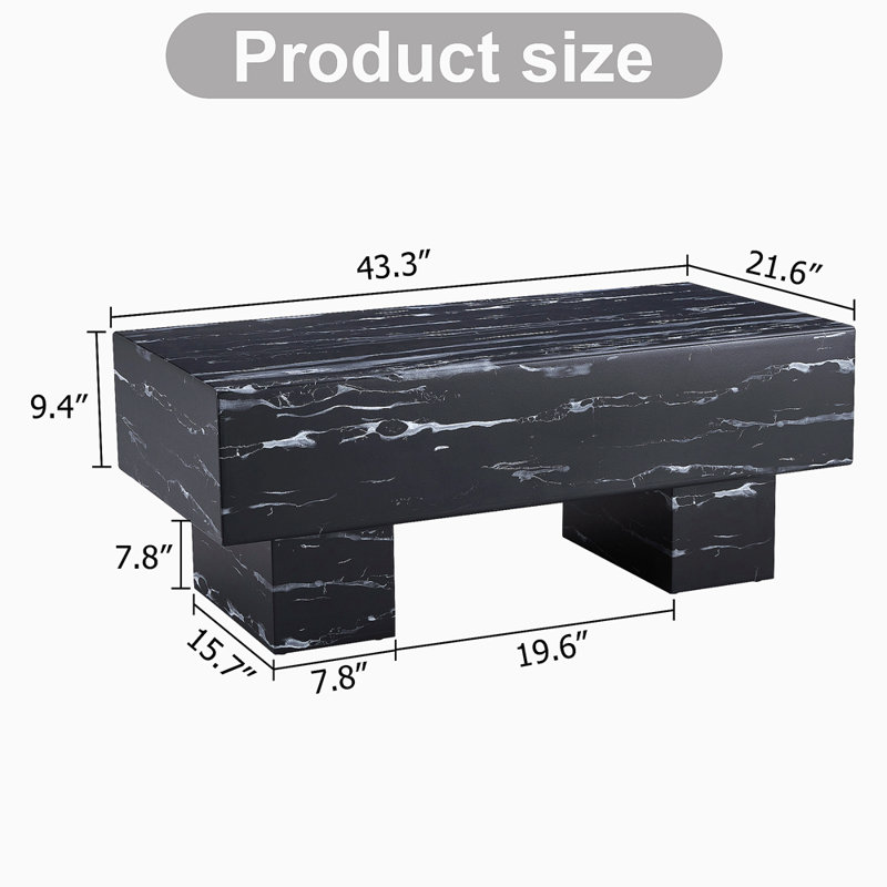 The Coffee Table Has Patterns. Modern Rectangular Table, Suitable For Living Rooms And Apartments.