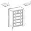 Commode moderne à 6 tiroirs, commode à tiroirs et rangement pour vêtements, armoire de rangement pour le salon, rangement pour commode de ferme BEIGE