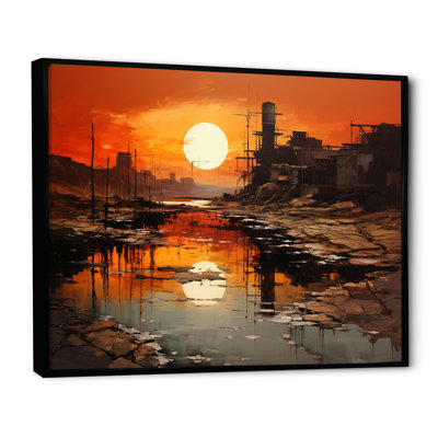 " Factory Landscape Saffron Sunrise "