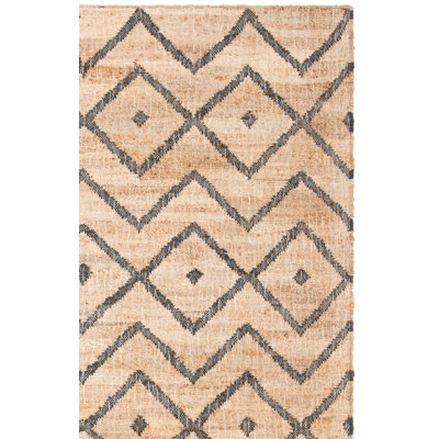 Hawes Hand Loomed Jute, Cotton Geometric Rug