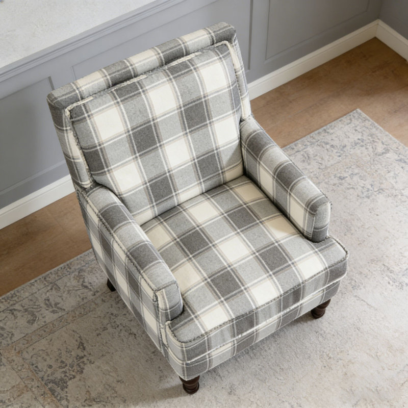 Chaise d'appoint rembourrée, Gris ancien