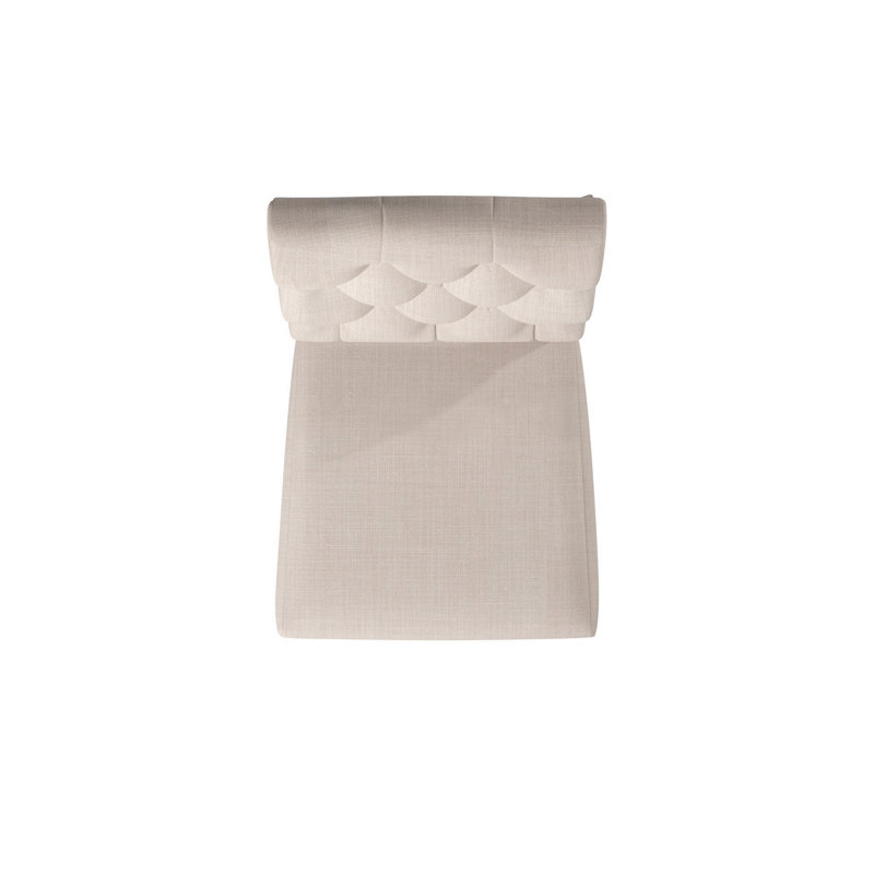 Chaise parsons capitonnée Bianca, Brun moyen